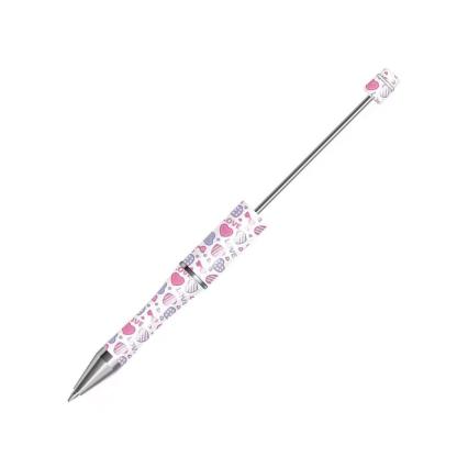【P1】Beadable Pens Bulk Plastic Bead Ballpoint Pens for DIY 