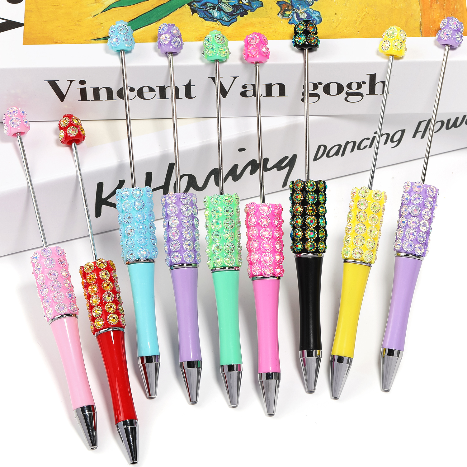 【P172】5pcs  Beadable Pens, Beadable Pens flower-JPM
