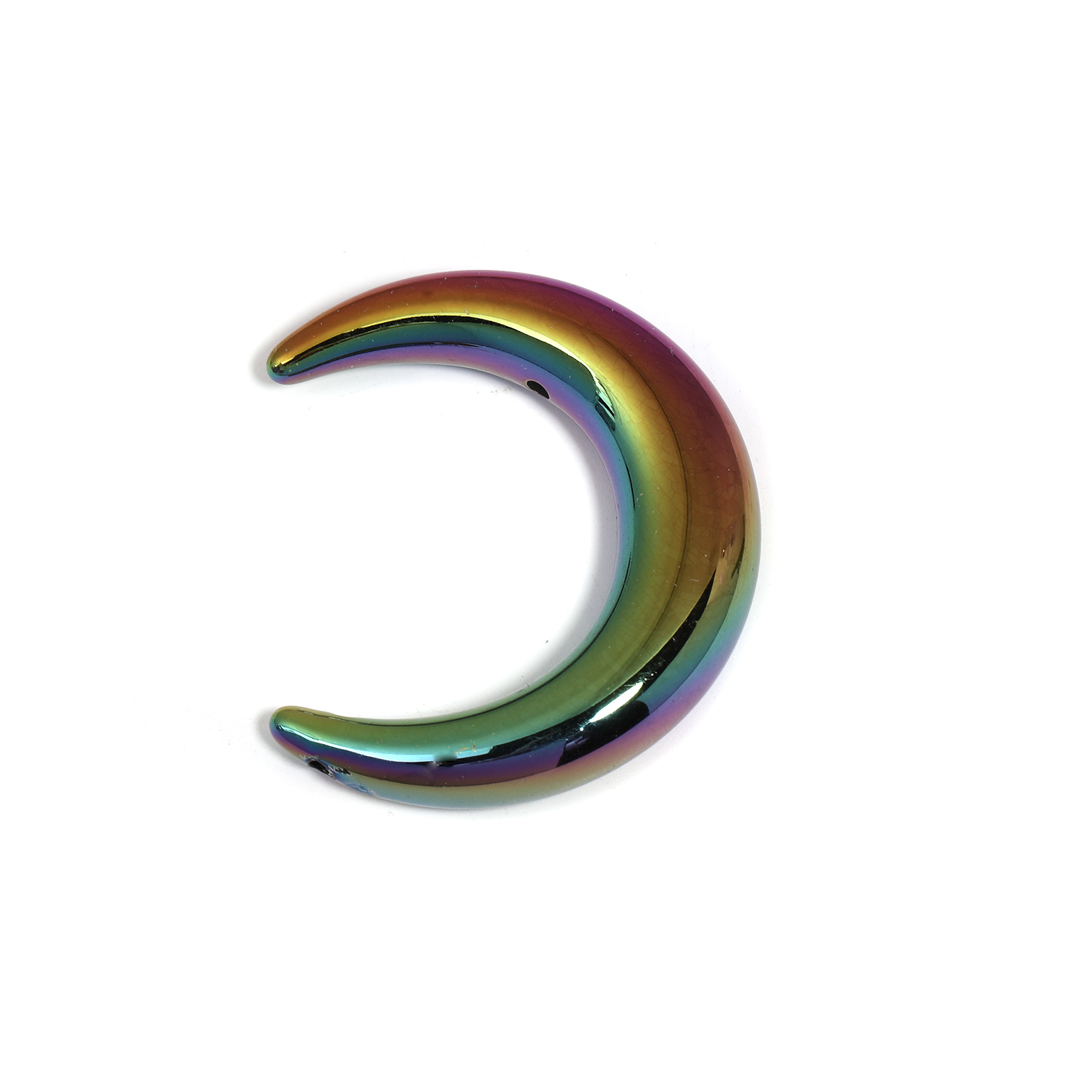 【B147】50pcs Moon Acrylic Beads, Pastel Color, Glow in the Dark Luminous for DIY-JPM