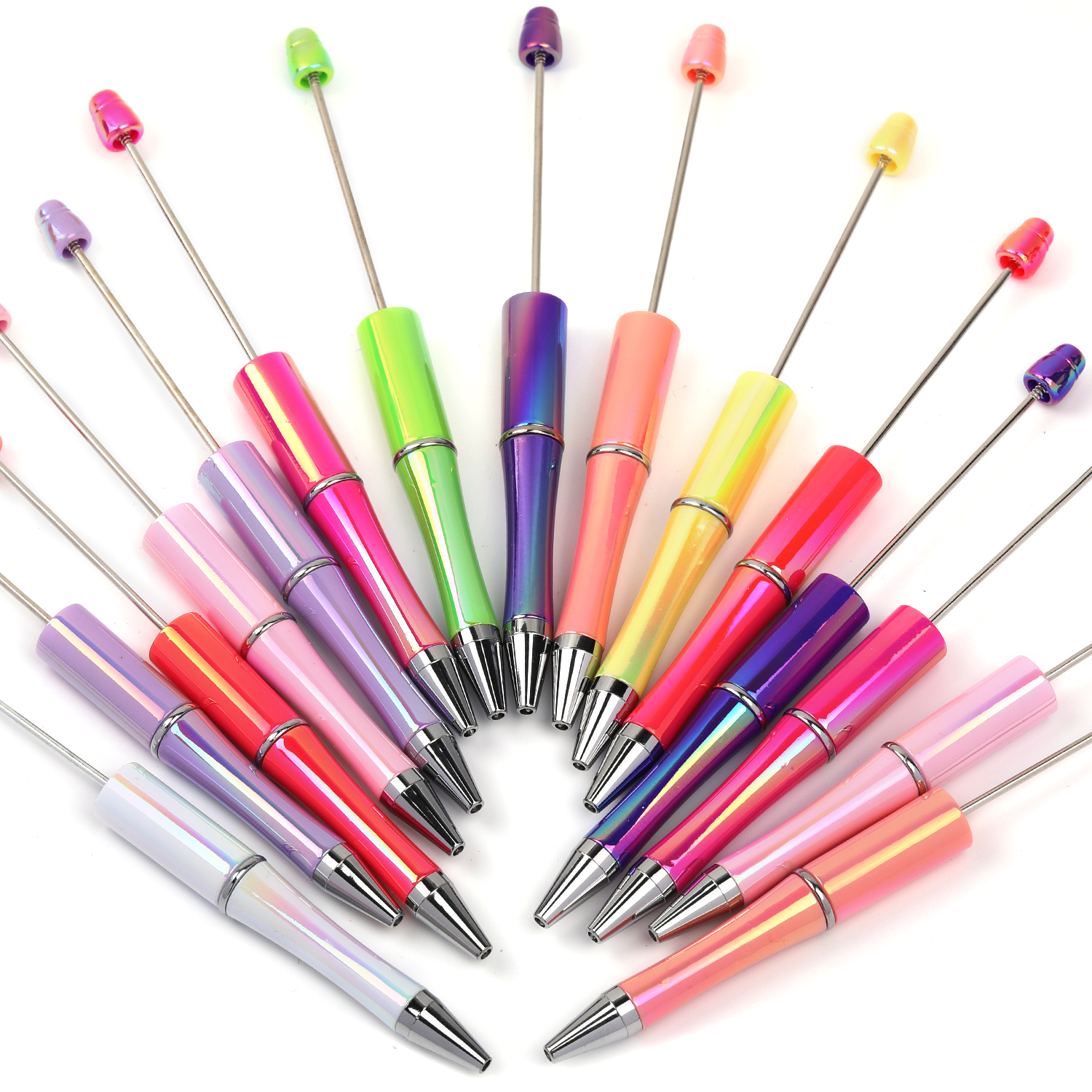 【P159】10pcs UV Print  Plastic Beadable Pen Bead Pens Ballpoint -JPM