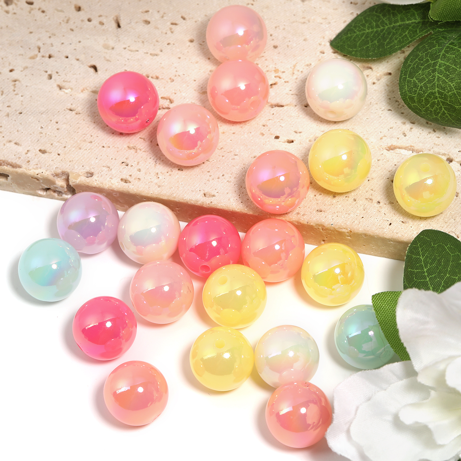 【B169】100pcs Mix color Miracle AB Style acrylic chunky Bubblegum Beads-JPM