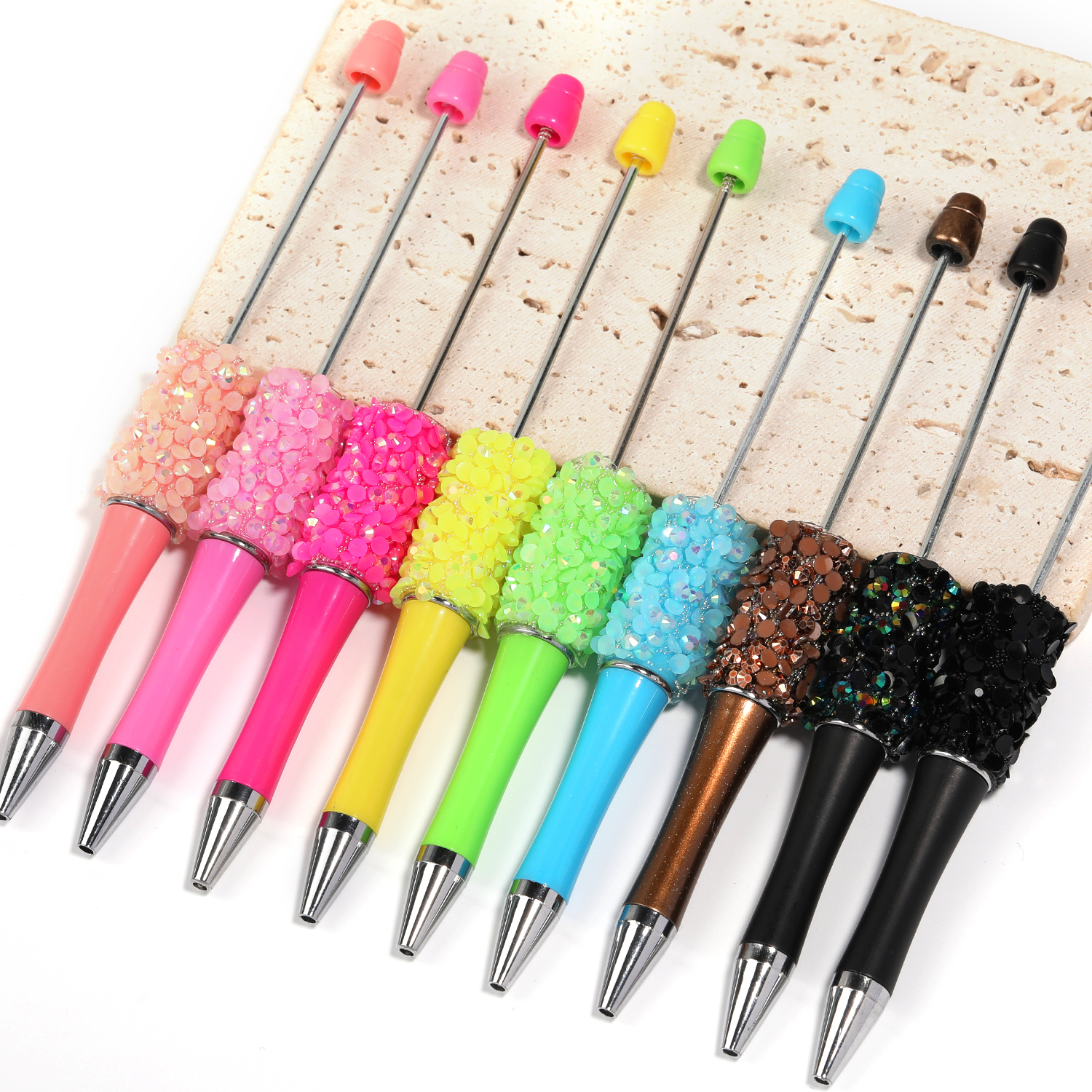【P162】5pcs  Rhinestone Beadable Pen-JPM