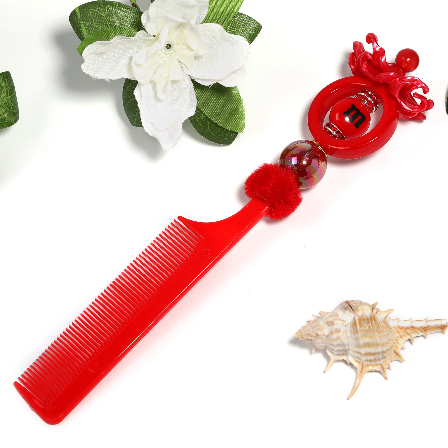 【P169】5pcs  Beaded DIY Comb Mixed colors -JPM