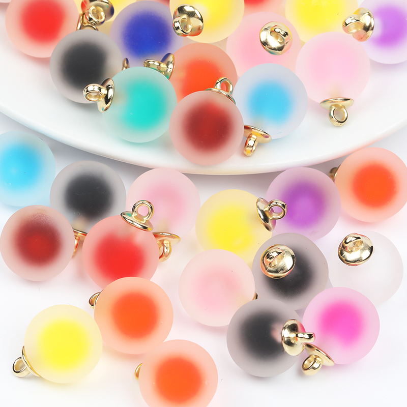 【B112】100 Pcs Colorful Frosted Ball Pendants Frosted  Multicolor Frosted Ball Charm for DIY-JPM