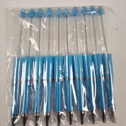 【P1】Beadable Pens Bulk Plastic Bead Ballpoint Pens for DIY 