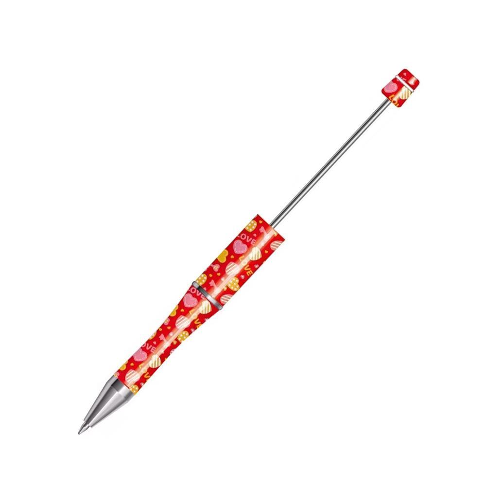 【P1】Beadable Pens Bulk Plastic Bead Ballpoint Pens for DIY 