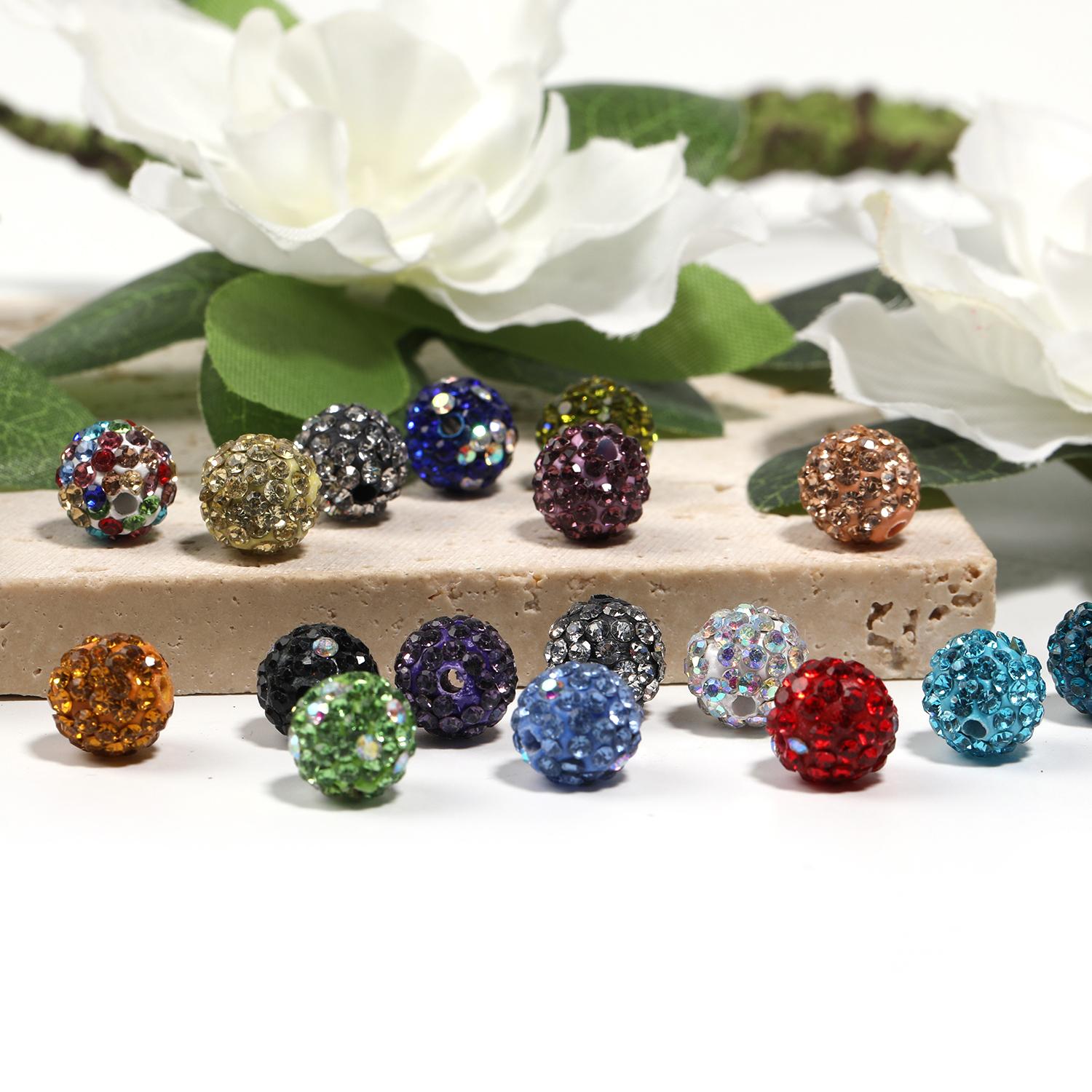 【B57】25pcs 20mm or Qty 100 10mm Handmade DIY beaded material -JPM