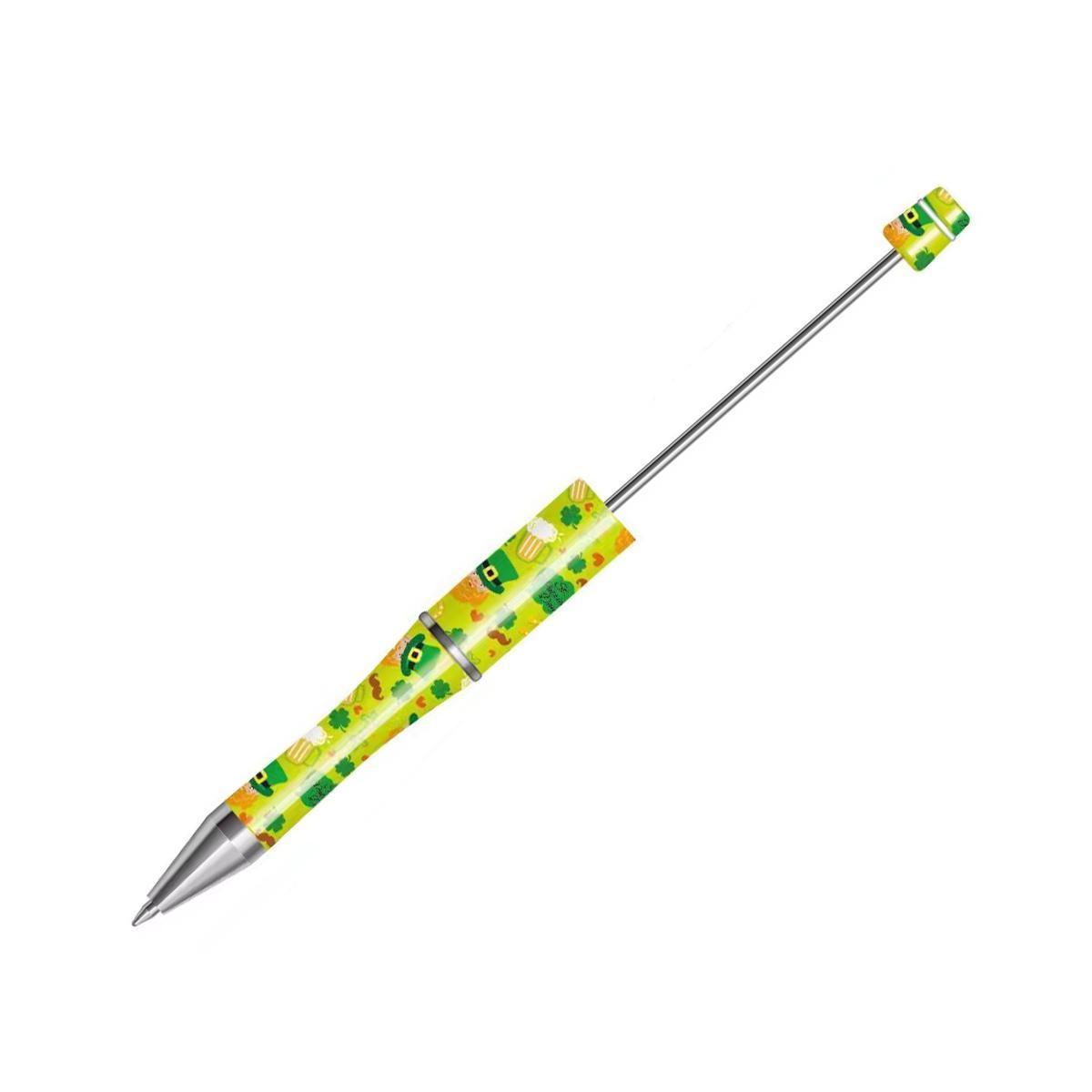 【P1】Beadable Pens Bulk Plastic Bead Ballpoint Pens for DIY 