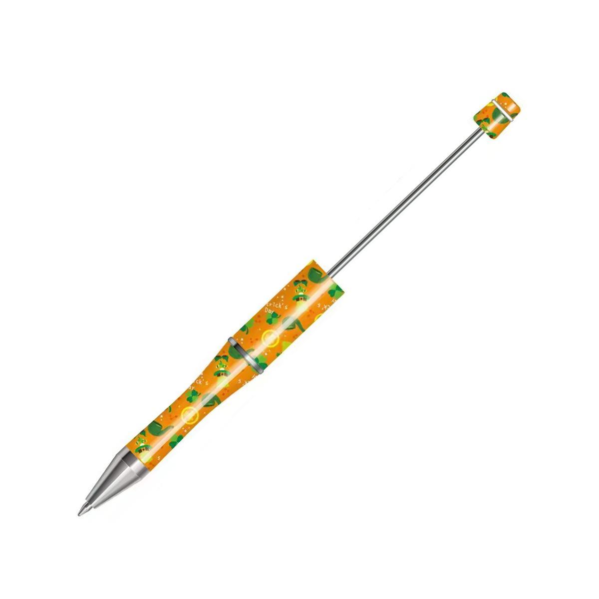 【P1】Beadable Pens Bulk Plastic Bead Ballpoint Pens for DIY 