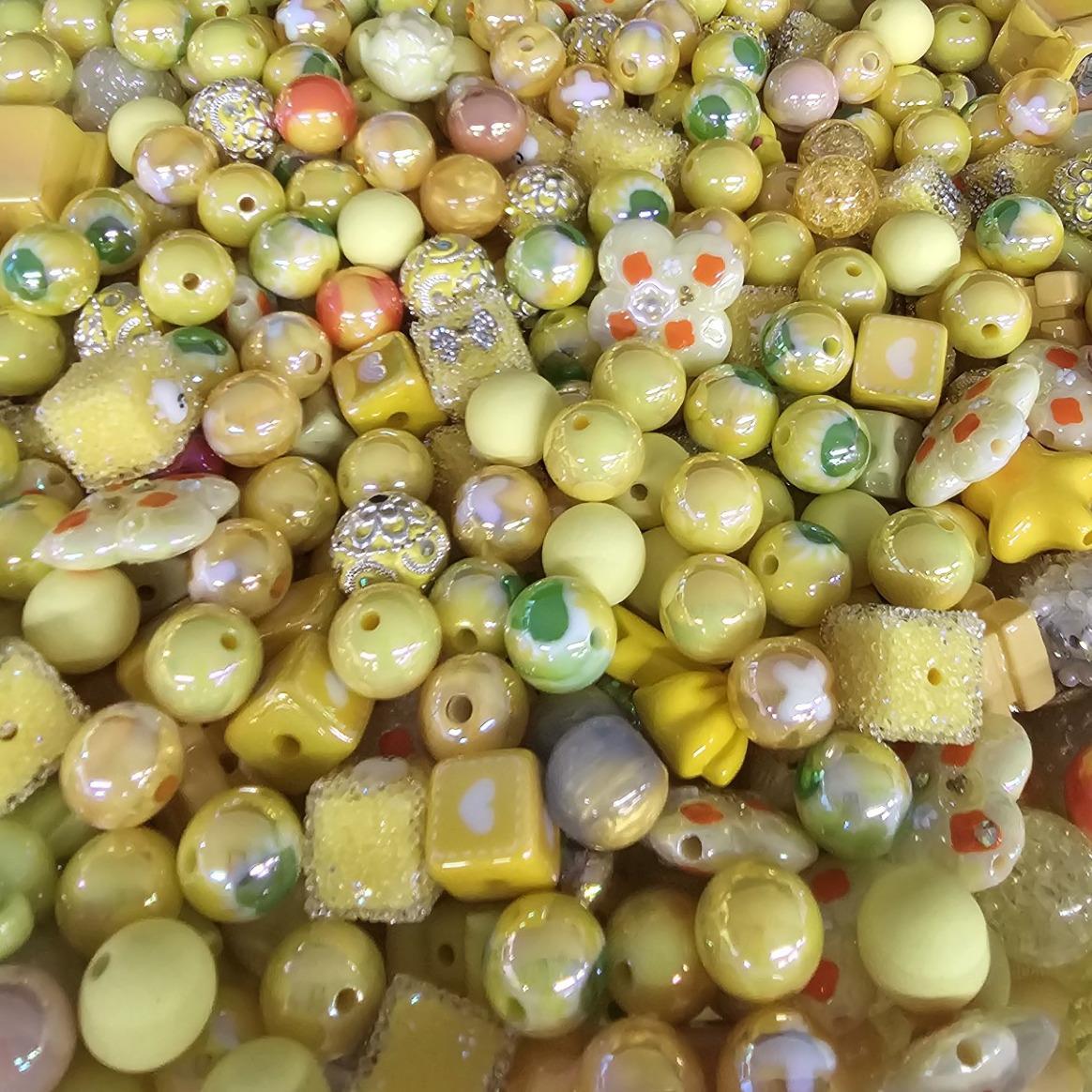 【HS】5oz Colour mix bead accessories set with various shapes available DIY Bead