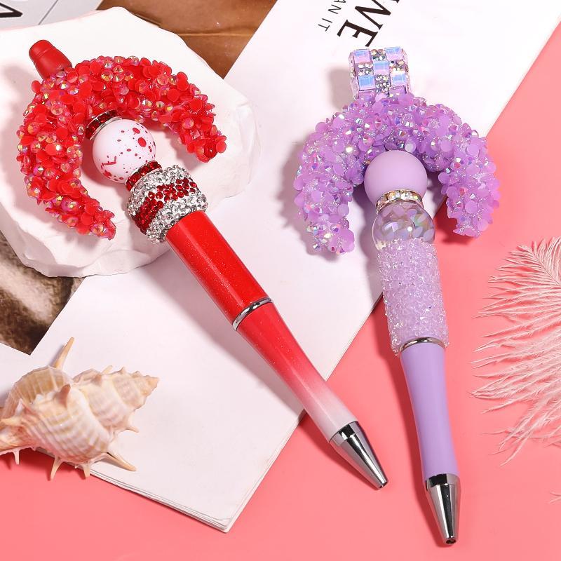 【B133】10pcs Colorful Big Moon Resin Rhinestone Beads