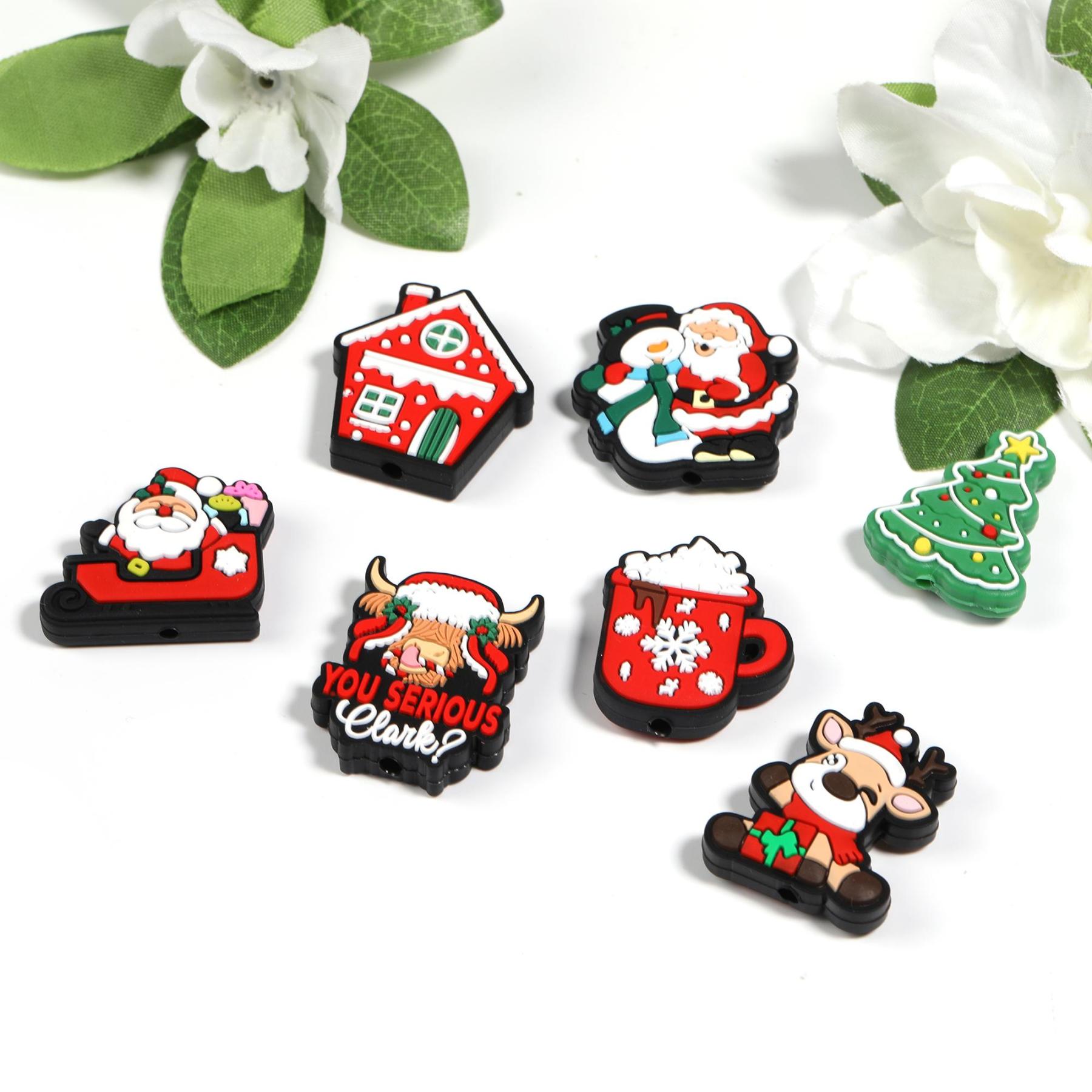 【B203】Silicone Focal Beads for Pens, Cute Character Beads for Keychains DIY Bracele Jewelry Making