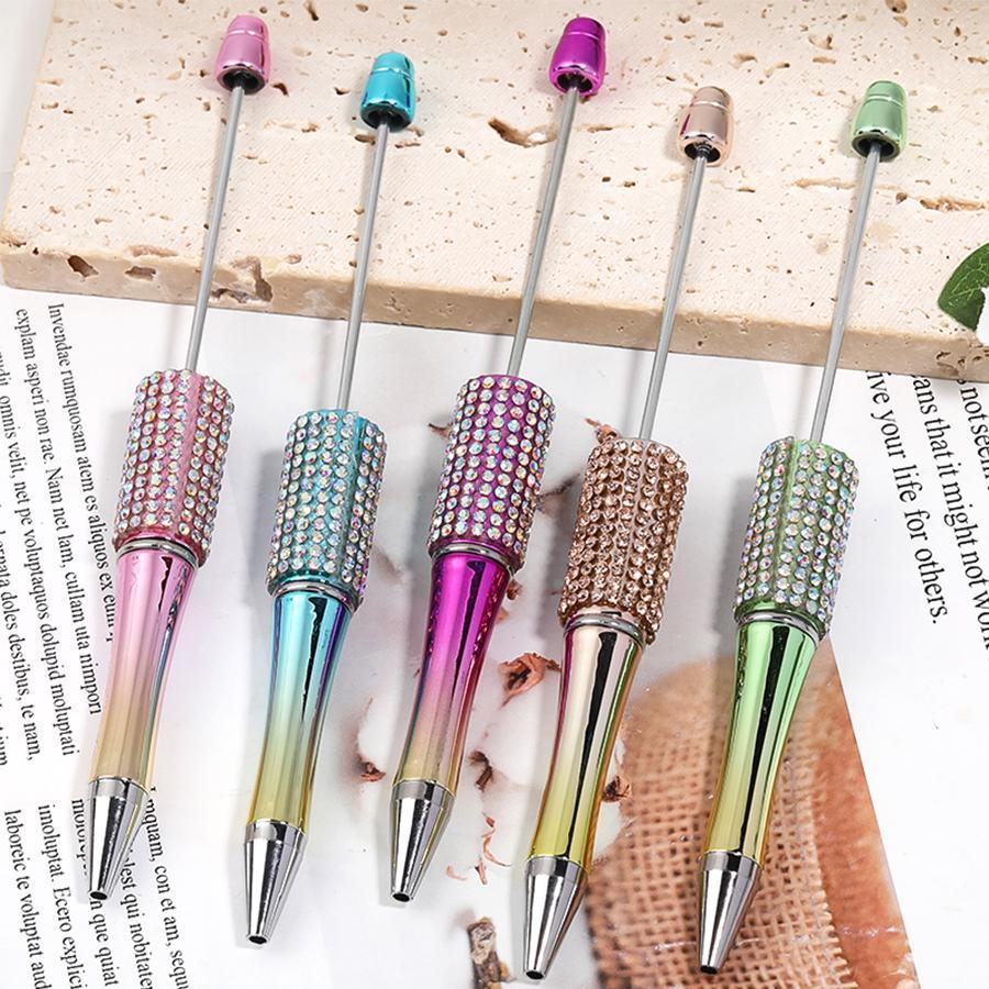 【P2] 5pcs Diamond Beaded Pens Bulk Plastic Diamond Beaded Ballpoint Pen-JPM