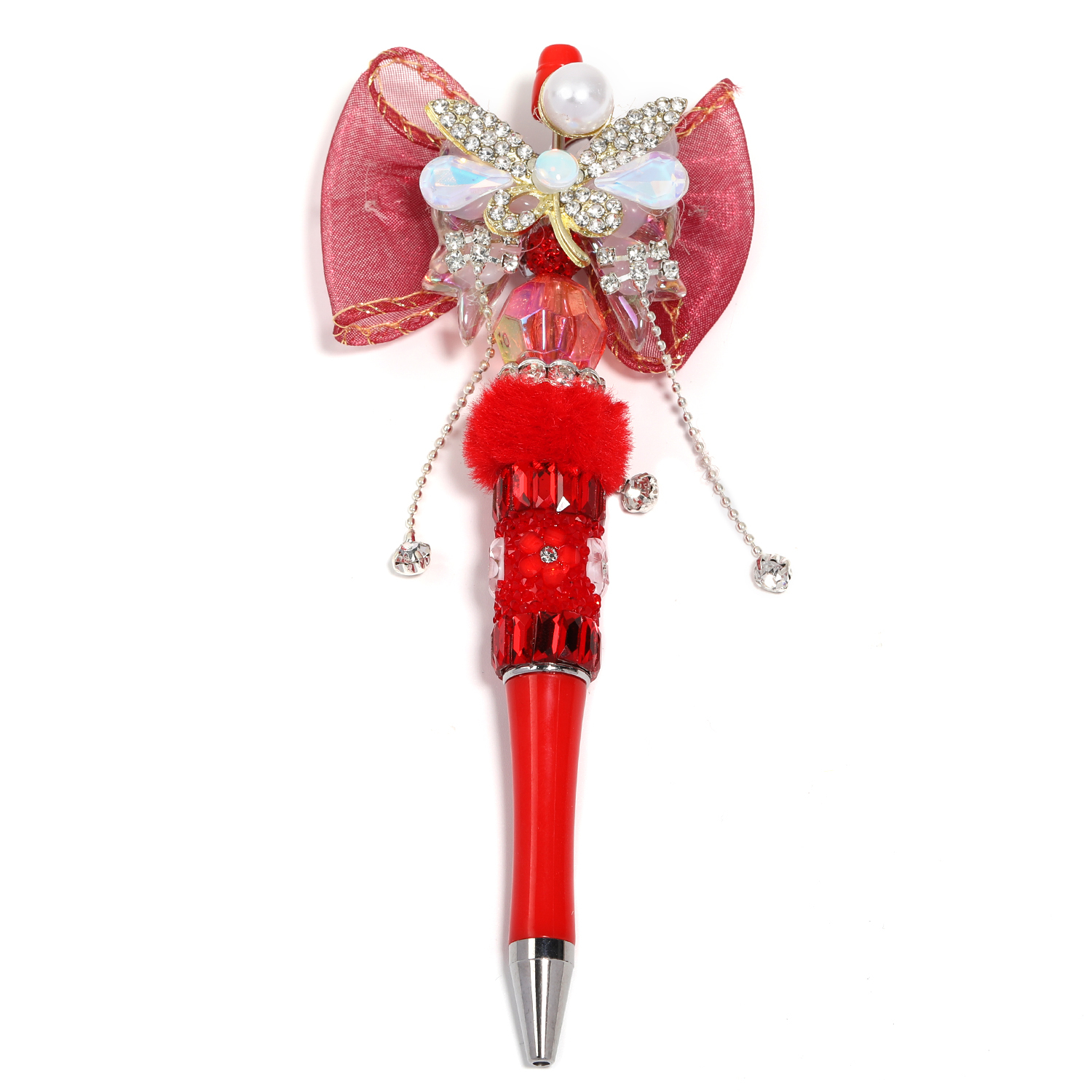 【P181】5pcs Beadable Pens new petal diamond style-JPM