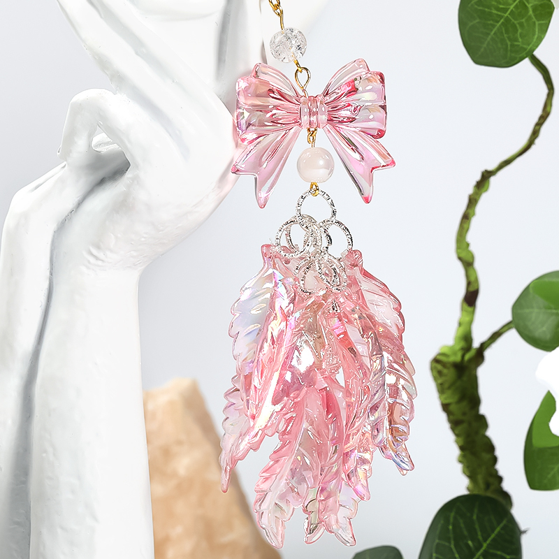 【B123】 50pcs  Bows Acrylic Charm Necklace Bracelet Chain Jewelry Making Colorful Beads DIY -JPM