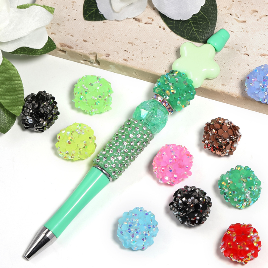 【B160】20pcs Acrylic Rhinestone Gems Pave DISCO Ball Beads for DIY-JPM