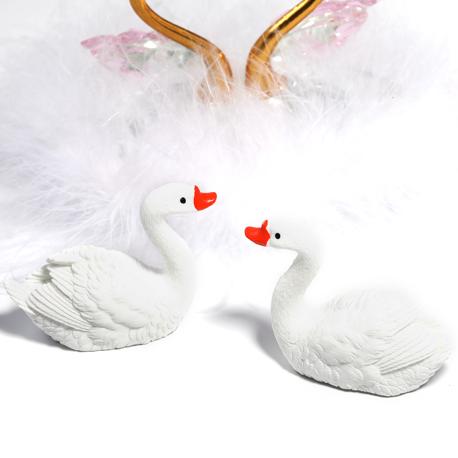 【B162】15pcs White Swan Shape DIY Decoration-JPM