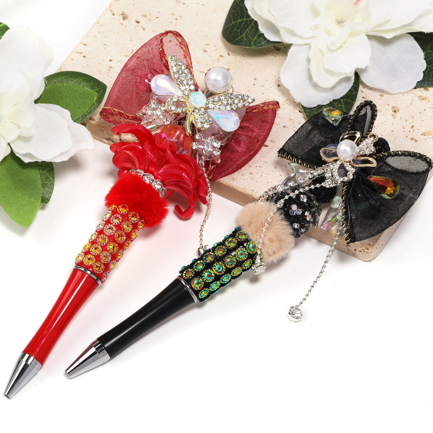 【P172】5pcs  Beadable Pens, Beadable Pens flower-JPM