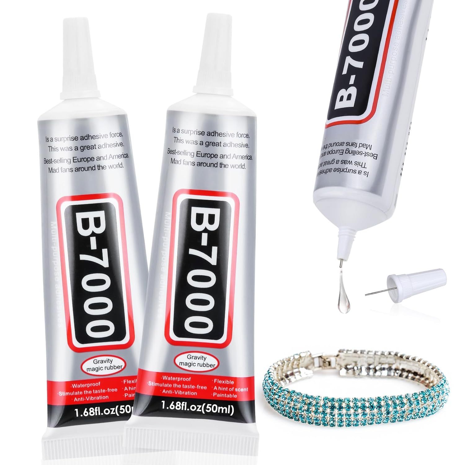 【G26】 5pcs/pack B7000 Glue with Rhinestone Applicator Kit-JPM