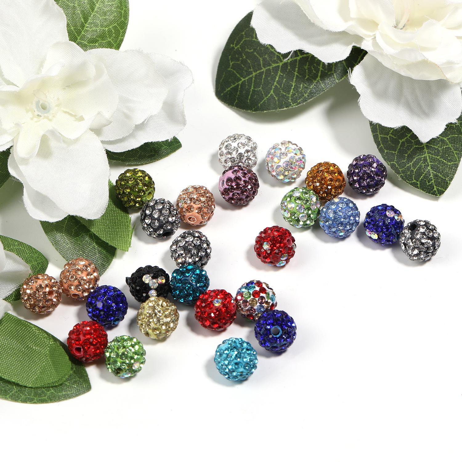 【B57】25pcs 20mm or Qty 100 10mm Handmade DIY beaded material -JPM
