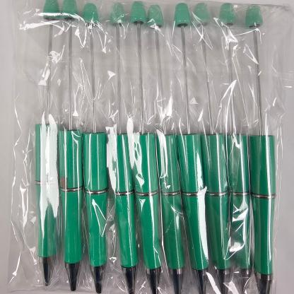 【P1】Beadable Pens Bulk Plastic Bead Ballpoint Pens for DIY 
