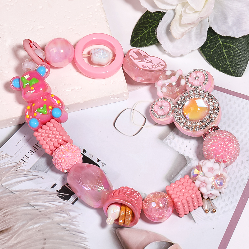 【B121】10pcs  Mouse Head Premium DIY Rhinestone Jewelry handmade beads -JPM