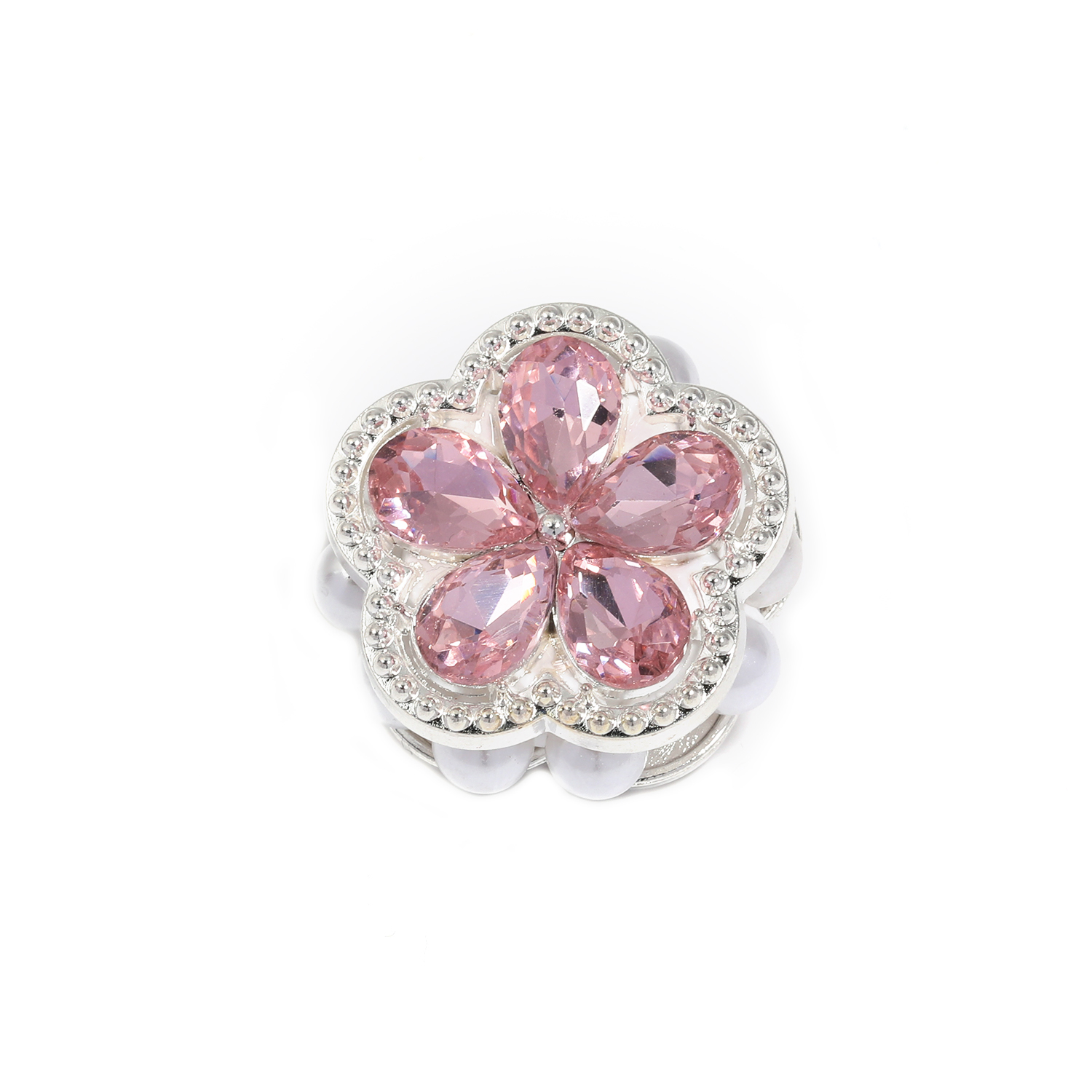 【B154】10pcs Rose Flower AB Resin Clear Candy Color Flatback Flower Rhinestone -JPM