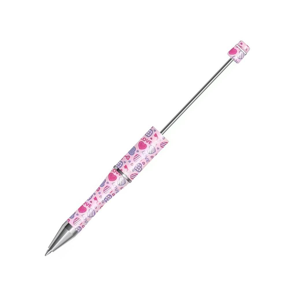【P1】Beadable Pens Bulk Plastic Bead Ballpoint Pens for DIY 