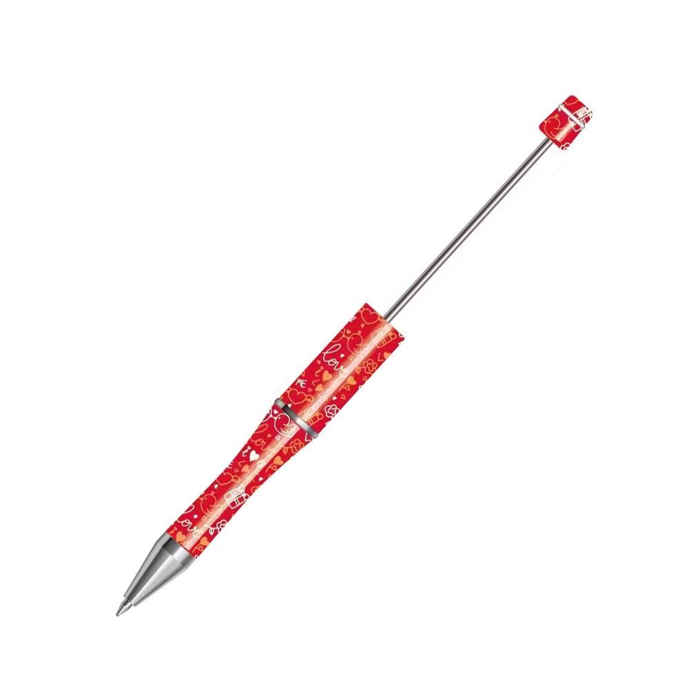 【P1】Beadable Pens Bulk Plastic Bead Ballpoint Pens for DIY 