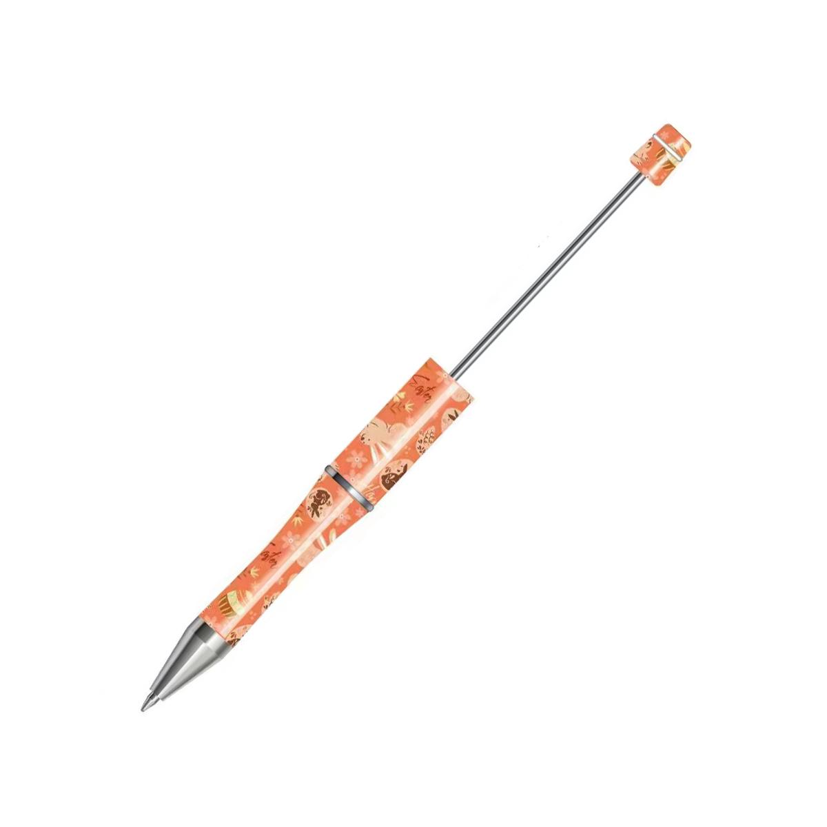 【P1】Beadable Pens Bulk Plastic Bead Ballpoint Pens for DIY 