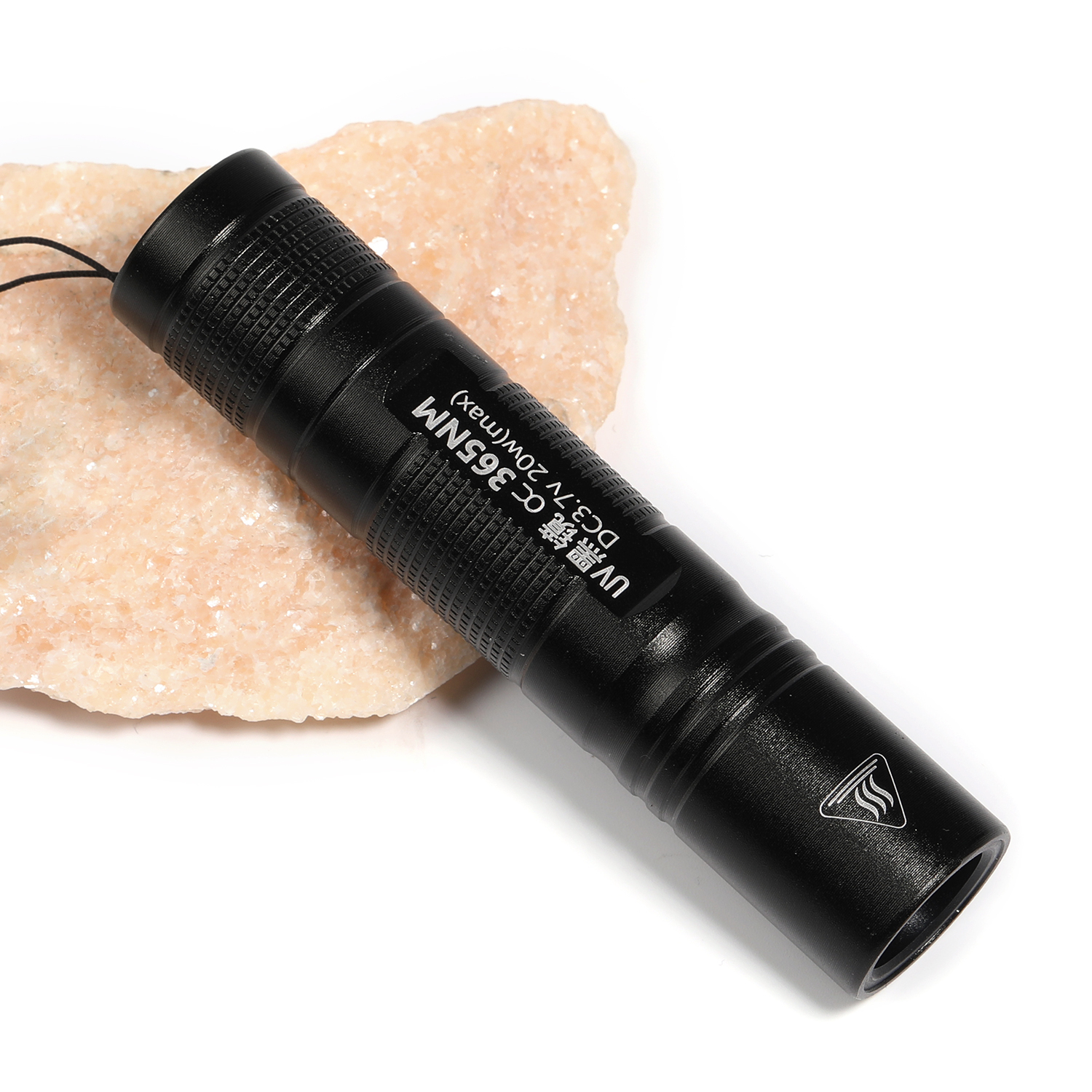 【M38】1pc Aluminum Alloy Flashlight, Modernist Black UV Torches-JPM