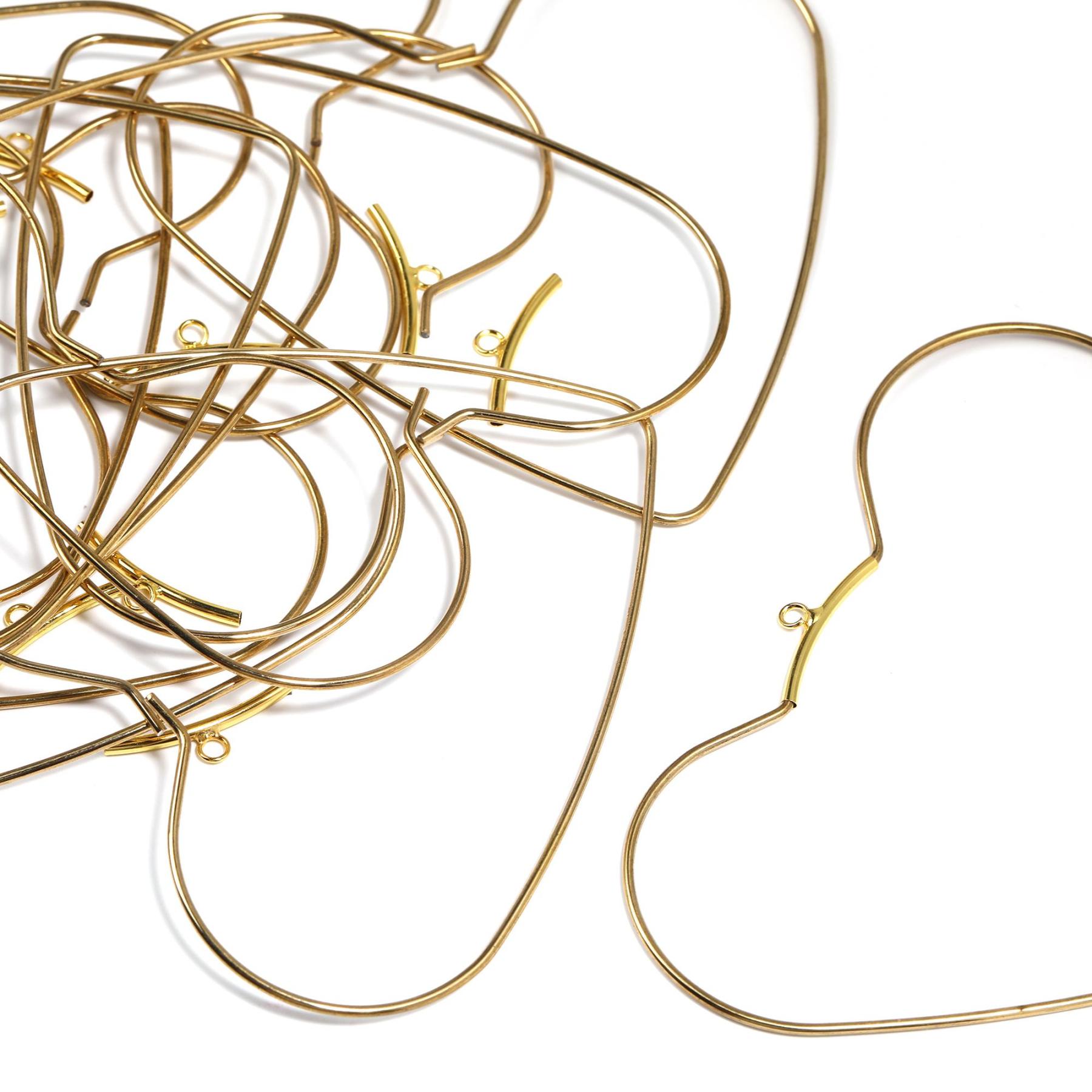 【B235】25pcs DIY Jewelry Accessories 1.5mm Wire Diameter Metal Opening Car Hanging Special-Shaped Ring