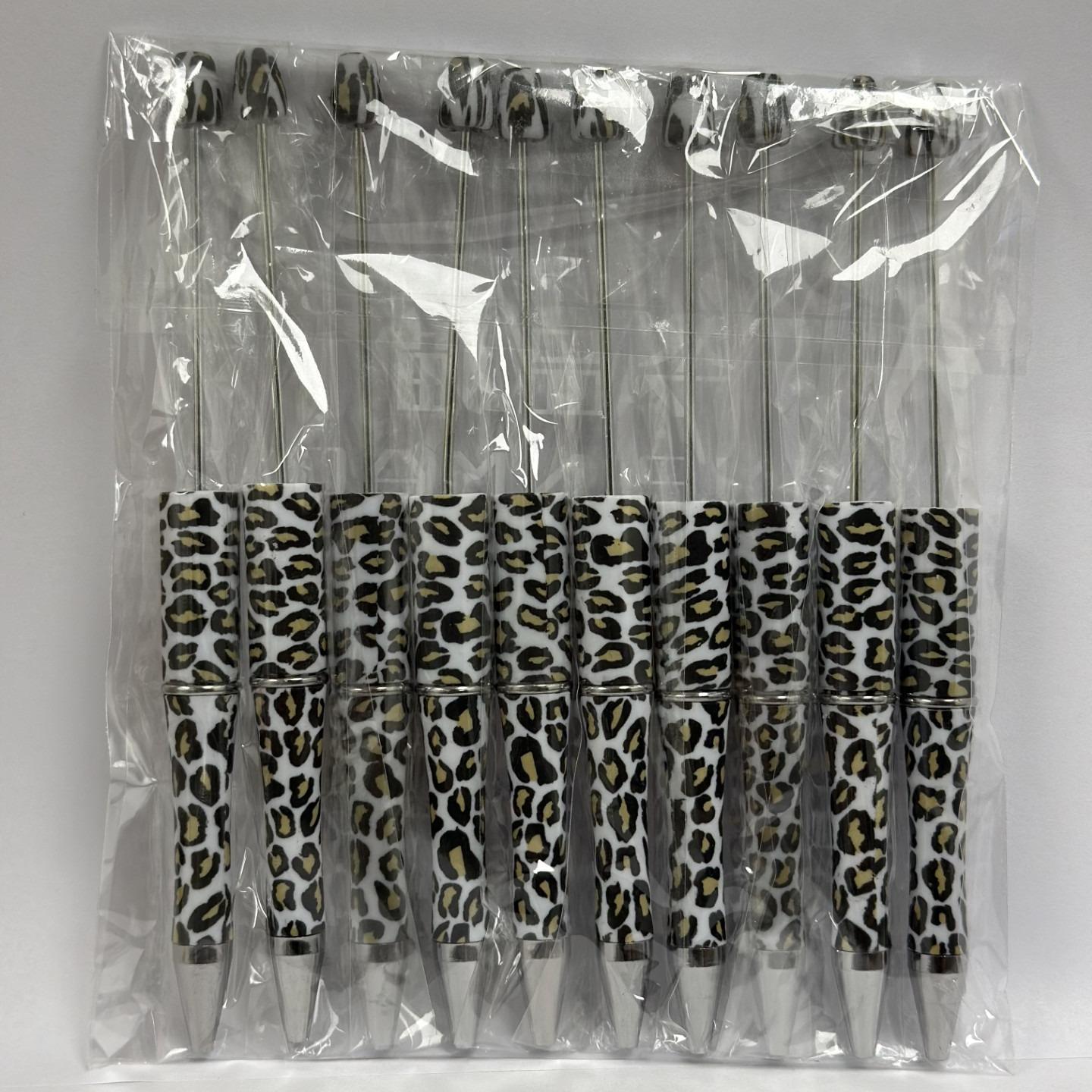 【P1】Beadable Pens Bulk Plastic Bead Ballpoint Pens for DIY 