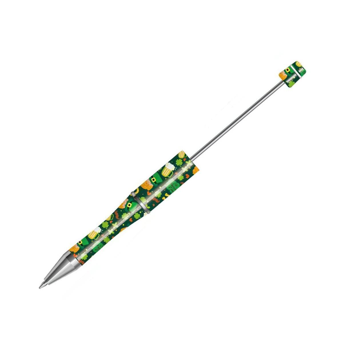 【P1】Beadable Pens Bulk Plastic Bead Ballpoint Pens for DIY 