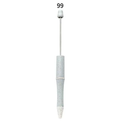 【P1】Beadable Pens Bulk Plastic Bead Ballpoint Pens for DIY 