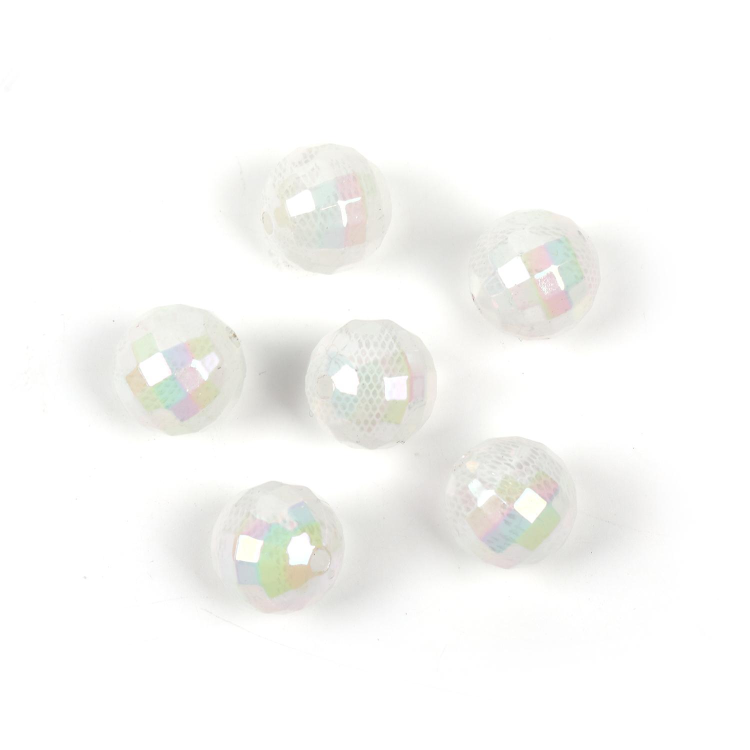 【B30】 100pcs 16mm lace printed beads round beads diy handmade-JPM