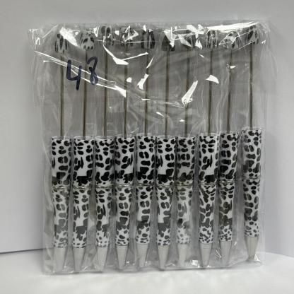 【P1】Beadable Pens Bulk Plastic Bead Ballpoint Pens for DIY 