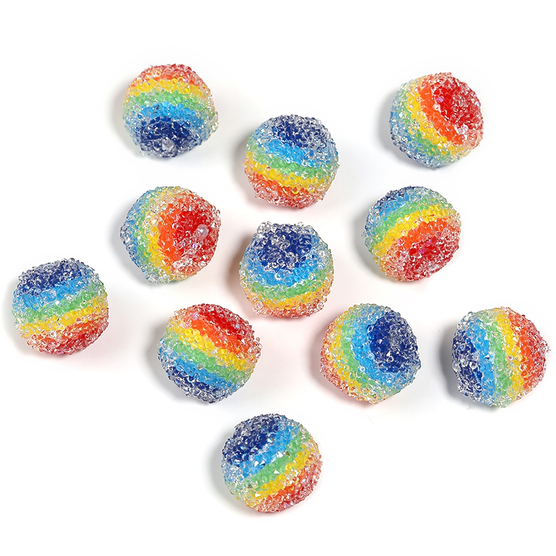【B221】25pcs rainbow beads-JPM