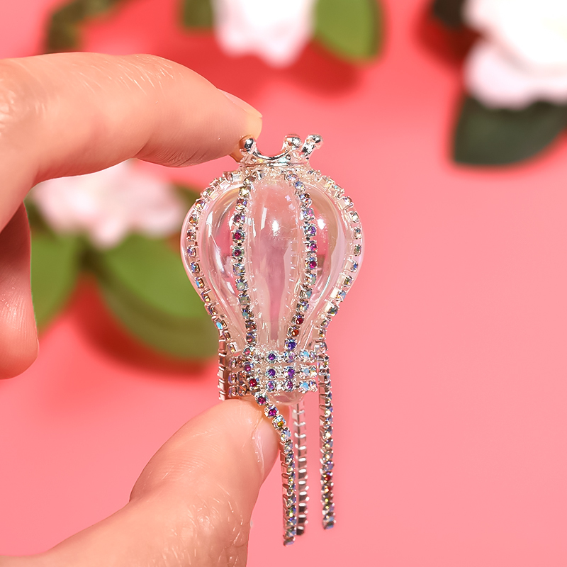 【B120】 10Pcs Plated Color Crown Hot Air Balloon DIY Acrylic Beads-JPM