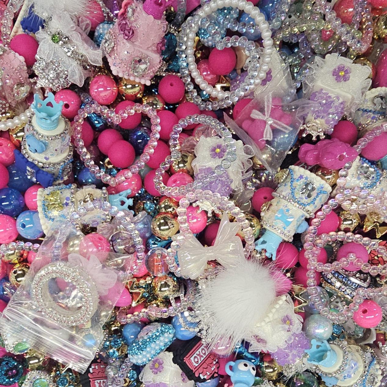 【HS】5oz Colour mix bead accessories set with various shapes available DIY Bead