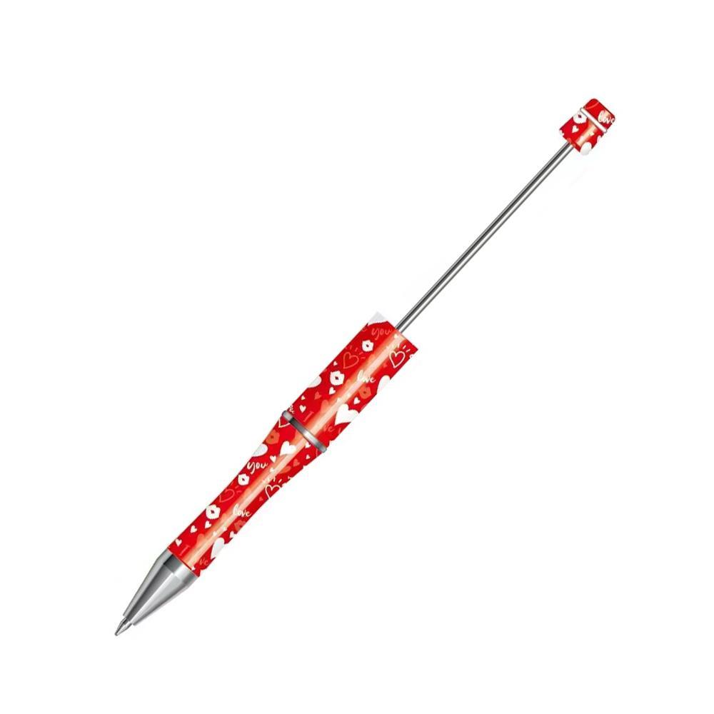 【P1】Beadable Pens Bulk Plastic Bead Ballpoint Pens for DIY 