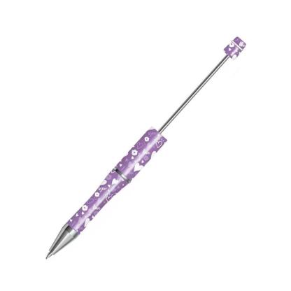 【P1】Beadable Pens Bulk Plastic Bead Ballpoint Pens for DIY 