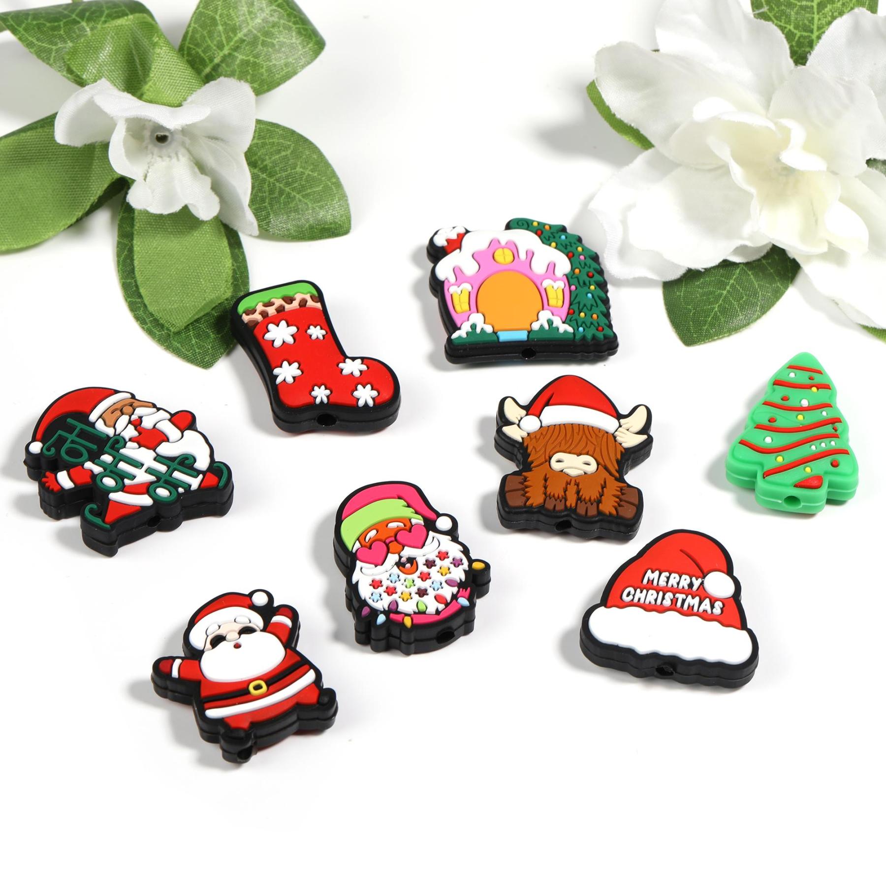 【B203】Silicone Focal Beads for Pens, Cute Character Beads for Keychains DIY Bracele Jewelry Making