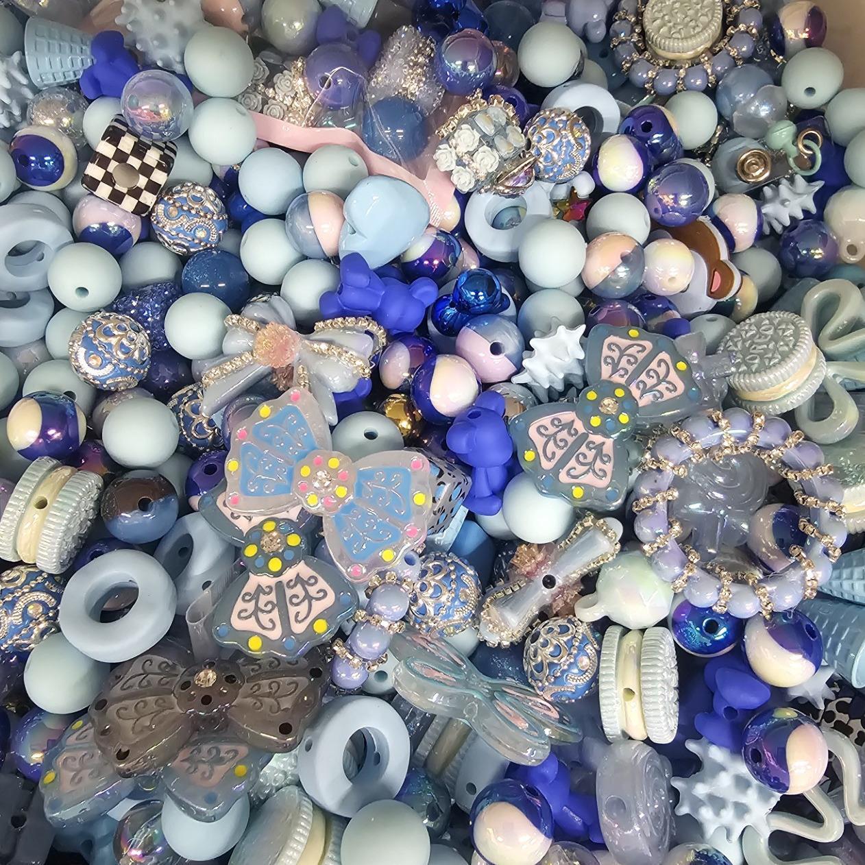 【HS】5oz Colour mix bead accessories set with various shapes available DIY Bead