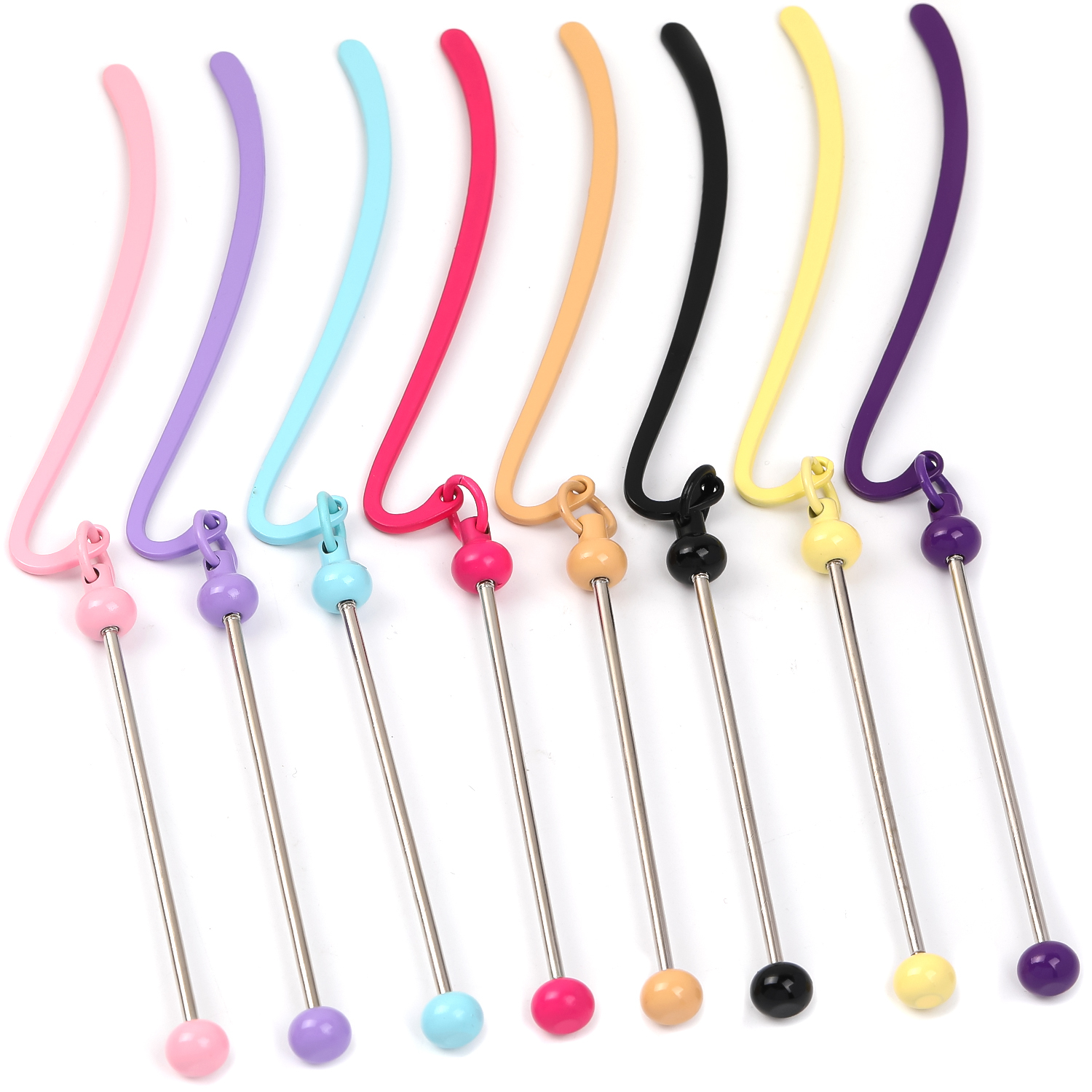 【P99】5pcs  New diy metal beaded bookmarks for children and students -JPM