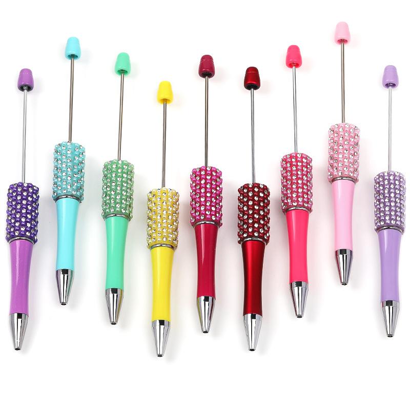 【P58】Qty 5 Diy beading pen  rhinestone pearl handmade patch bead pen -JPM