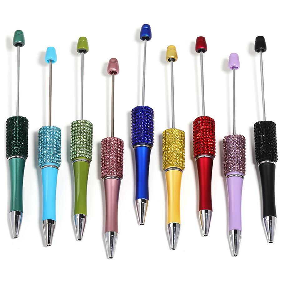 【P2] 5pcs Diamond Beaded Pens Bulk Plastic Diamond Beaded Ballpoint Pen-JPM