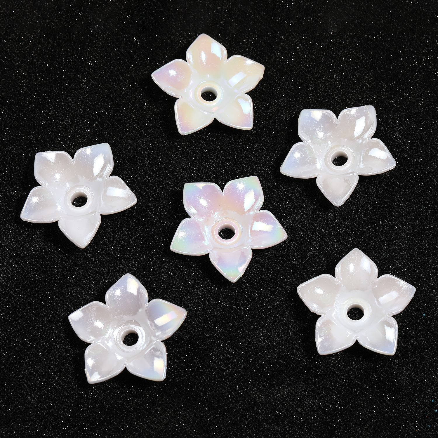 【B137】 ABS Pearl Bead Ivory Flower Beads DIY Scrapbook Handmade-JPM