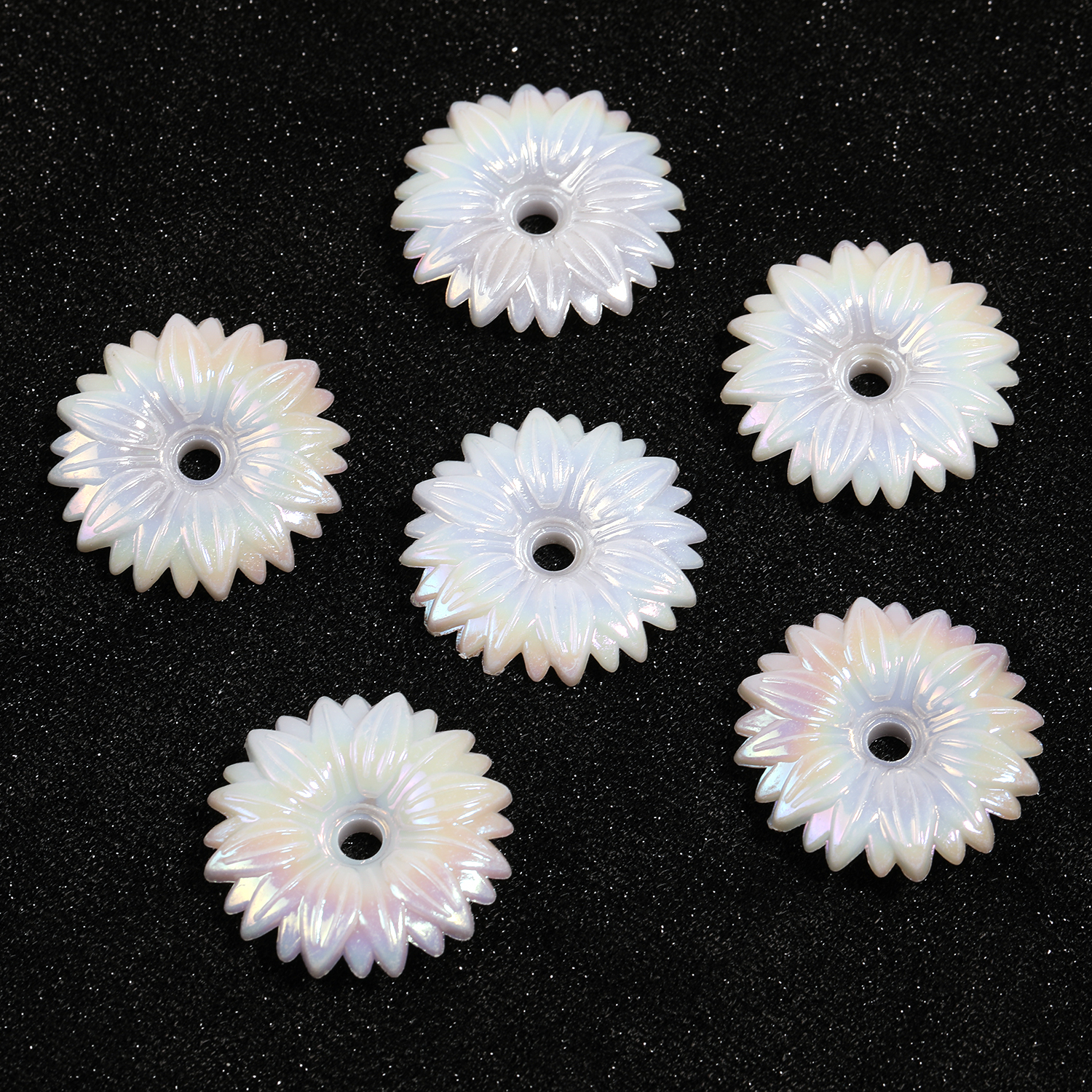 【B137】 ABS Pearl Bead Ivory Flower Beads DIY Scrapbook Handmade-JPM
