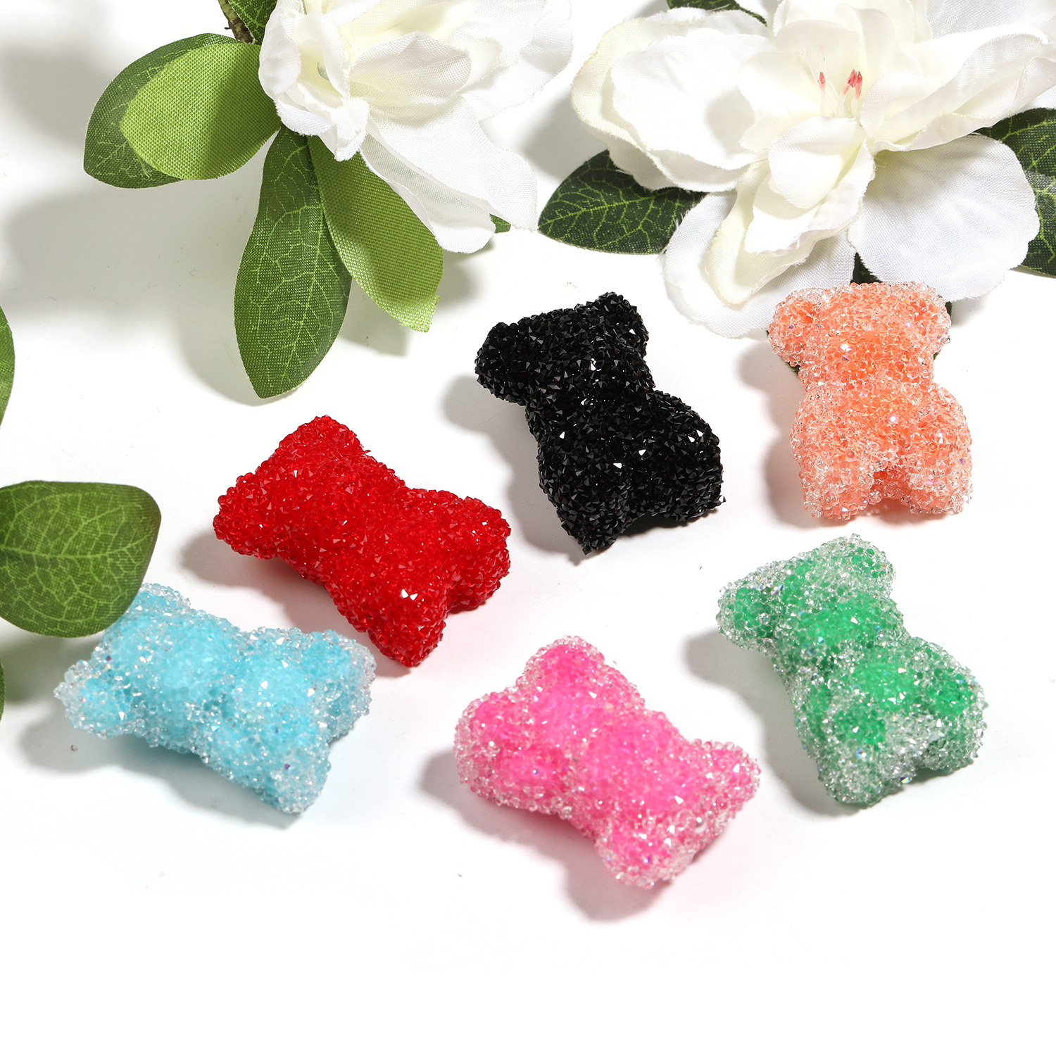 【B139】10pcs  Candy Color Bear Beads For Bracelet, Necklace, Jewelry Making Diy-JPM